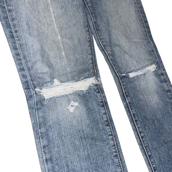 Old Navy The Diva 4 Short Denim Jeans Knee Holes - Picture 3 of 9